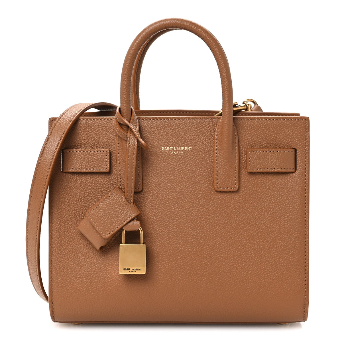 Saint Laurent Grained Calfskin Nano Supple Sac De Jour Cinnamon 1 of 10