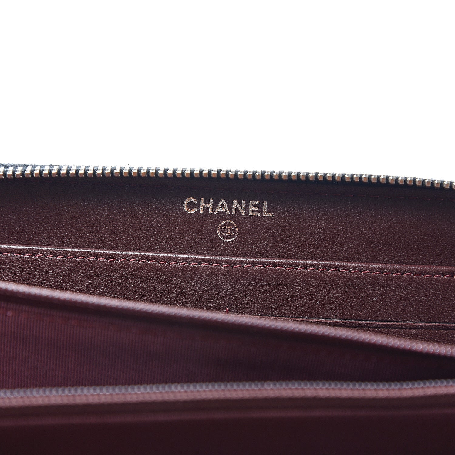 Chanel Lambskin Quilted Large Gusset Zip Around Wallet Black 5 of 7
