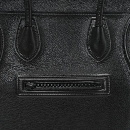 Celine Grained Calfskin Medium Phantom Luggage Black 7 of 13