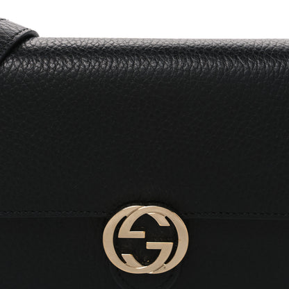 Gucci Dollar Calfskin Interlocking G Chain Wallet Black 8 of 11