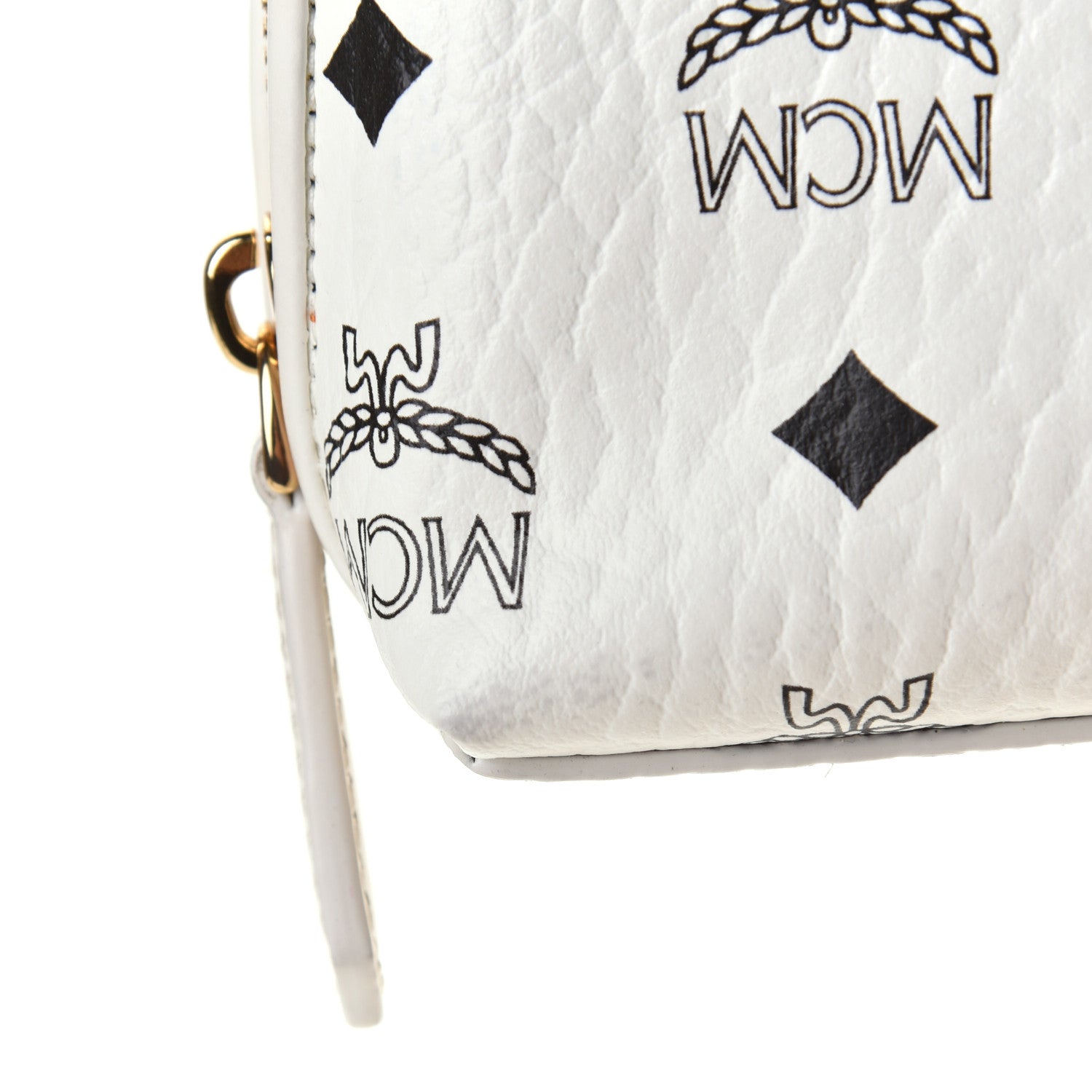 MCM Visetos Heritage Cosmetic Pouch White 5 of 5