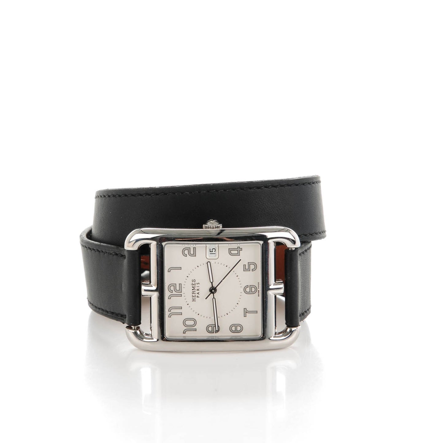 Stainless Steel Barenia 33mm Cape Cod Double Tour Quartz Watch Noir
