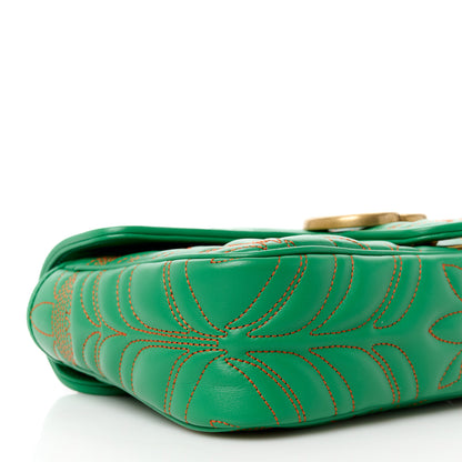 Gucci X Adidas Calfskin Matelasse Small GG Marmont Shoulder Bag Green 10 of 11