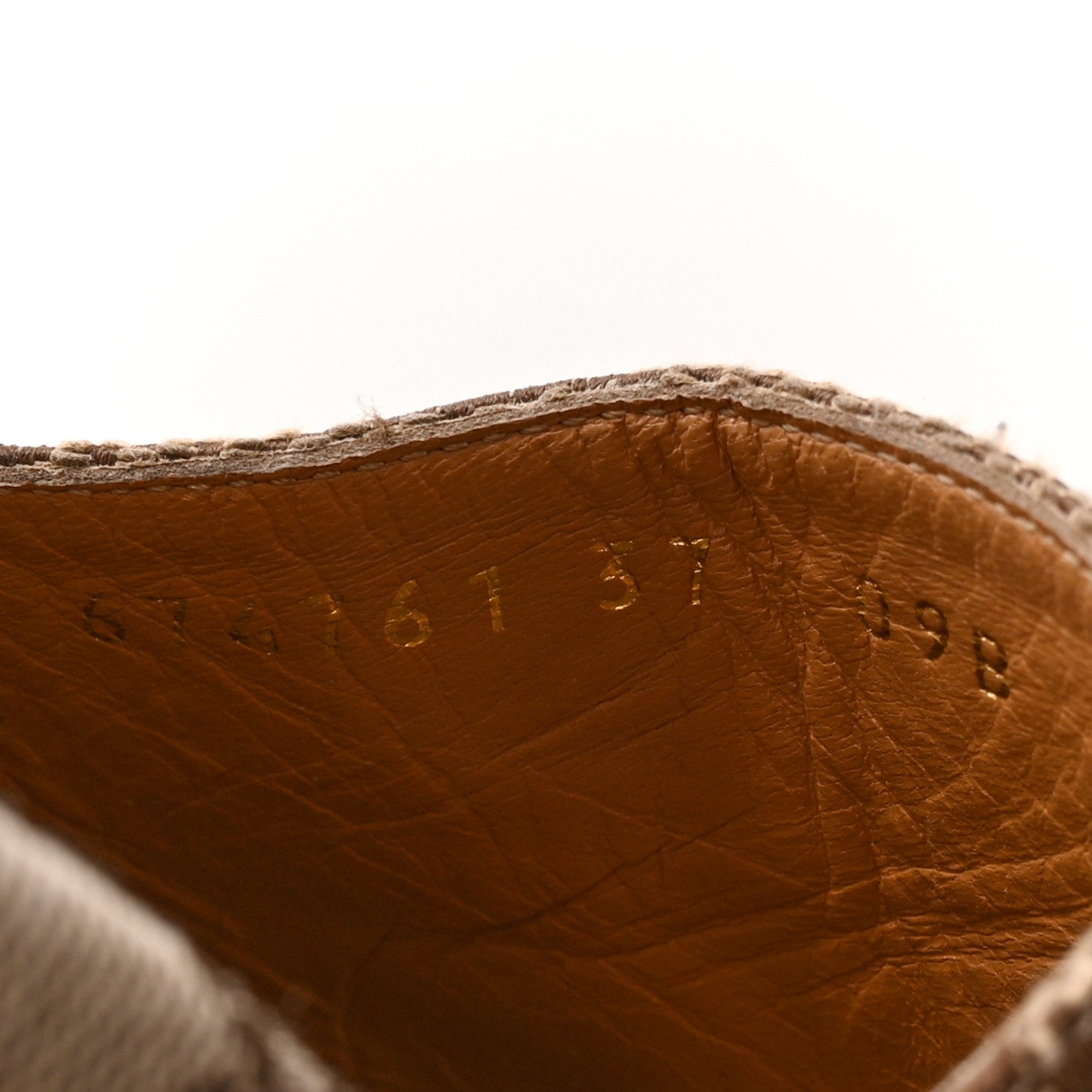 Gucci Monogram Jumbo GG Platform Slide Wedge Sandals 37 Camel Ebony 9 of 11