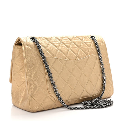 Chanel Metallic Aged Calfskin Quilted 2.55 Reissue 227 Flap Pale Gold 3 of 10