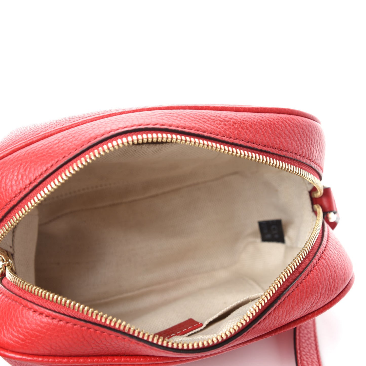 Pebbled Calfskin Small Soho Disco Bag Tabasco Red