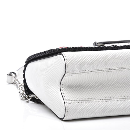 Louis Vuitton Epi Embroidered Twist Shoulder Bag PM White 7 of 11