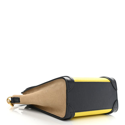 Celine Leige Calfskin Suede Tri-color Nano Luggage Multicolor 4 of 10