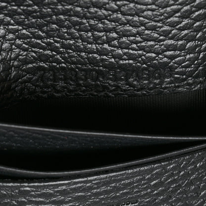 Gucci Pebbled Calfskin GG Marmont Card Case Black 7 of 8