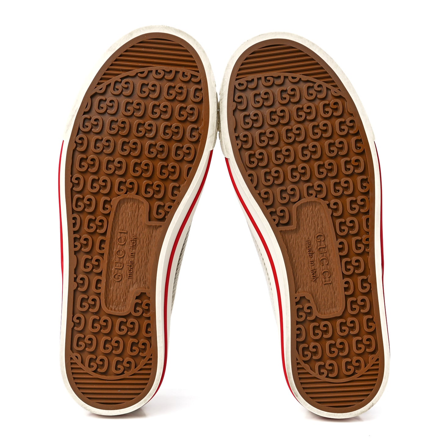 Monogram Jumbo GG Web Womens 1977 Tennis Velcro Strap Sneakers 35 Camel Ebony Mystic White