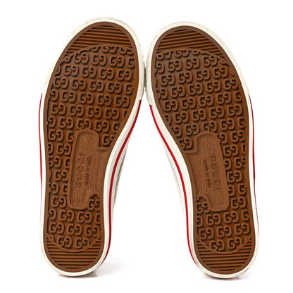 Gucci Monogram Jumbo GG Web Womens 1977 Tennis Velcro Strap Sneakers 35 Camel Ebony Mystic White 5 of 7