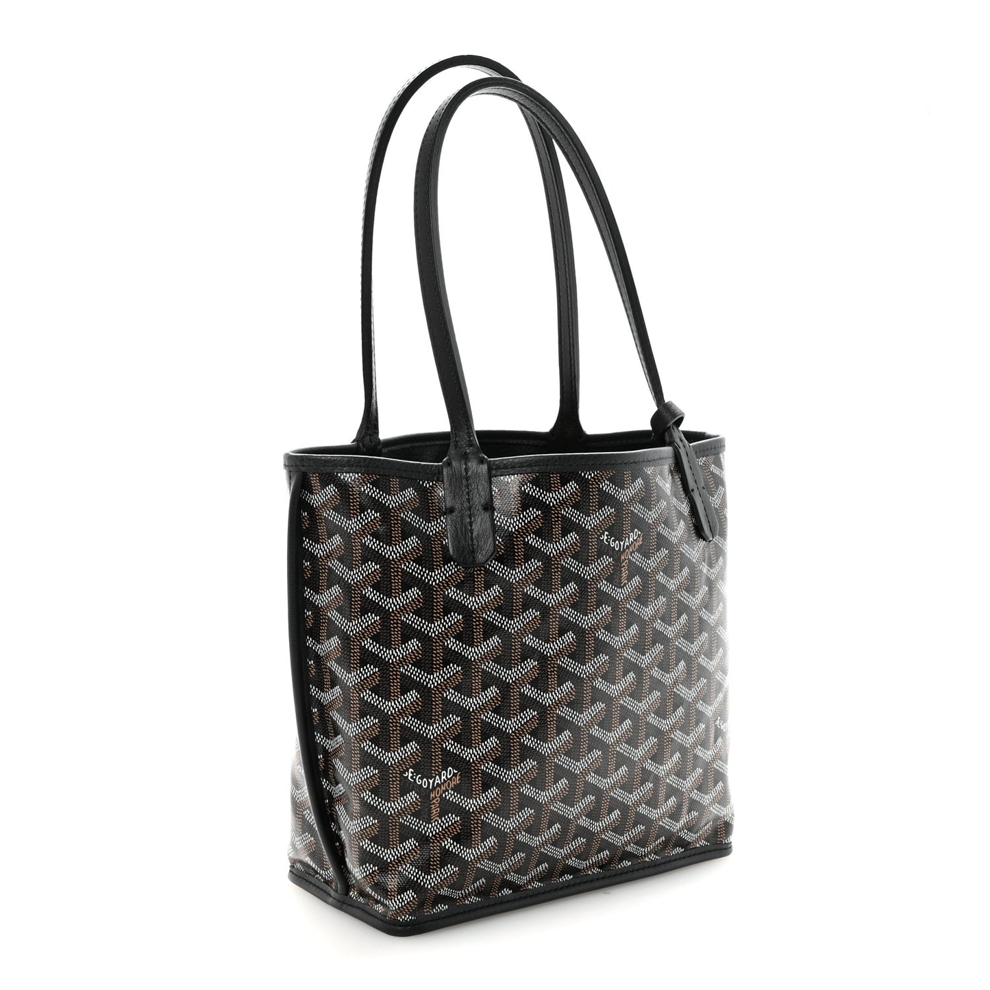 Goyardine Coeur Reversible Mini Anjou Black