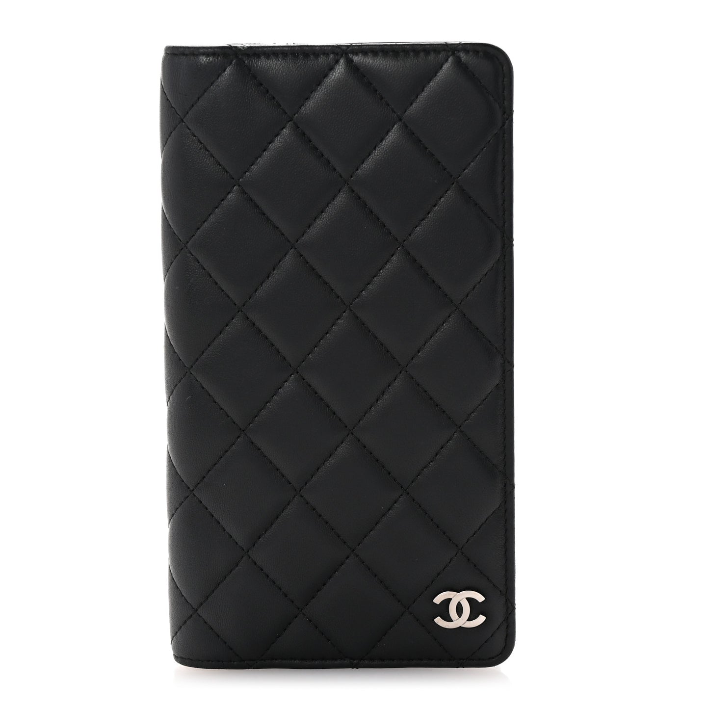 Lambskin Quilted Medium Agenda Cover Black