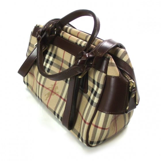 Burberry Haymarket Check Shoulder Bag Brown 5 of 12