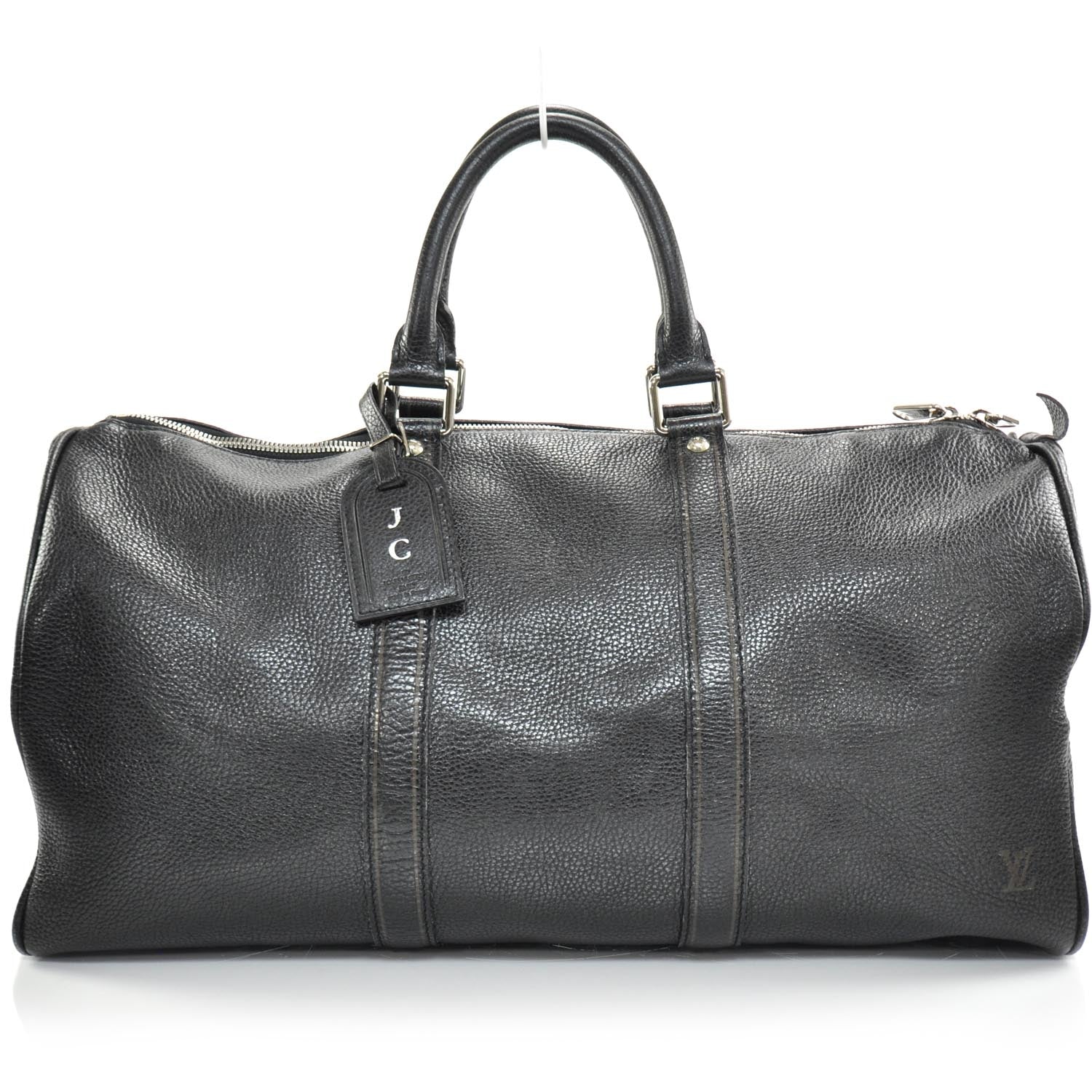 Louis Vuitton Tobago Leather Keepall 50 Black 1 of 10