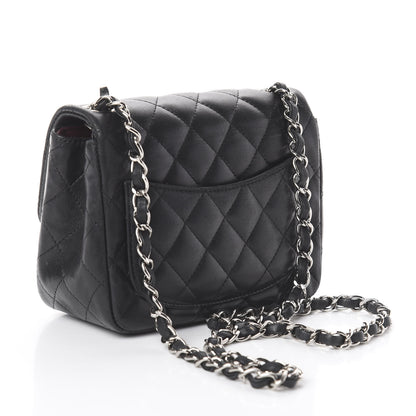 Chanel Lambskin Quilted Mini Square Flap Black 2 of 8