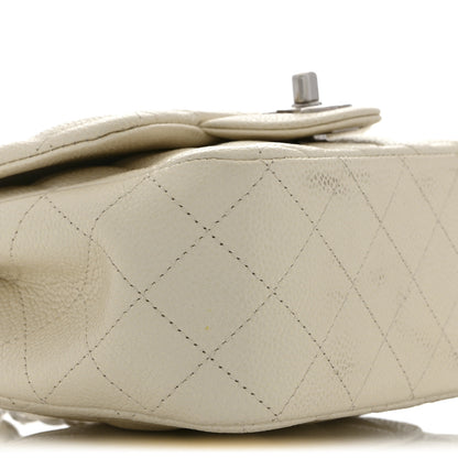 Chanel Iridescent Caviar Quilted Mini Square Flap White 9 of 10