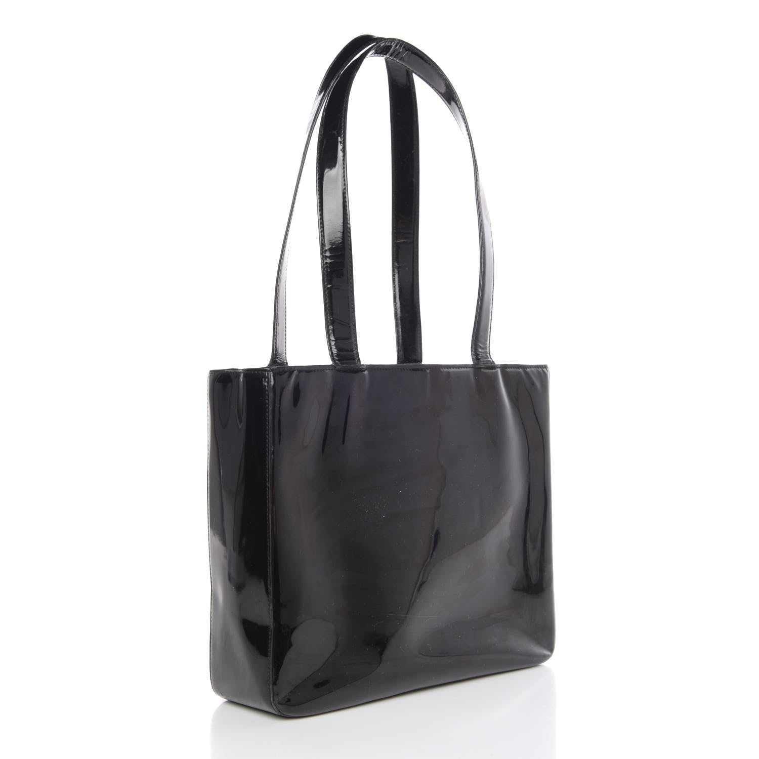 Chanel Patent Logo Tote Black 3 of 16