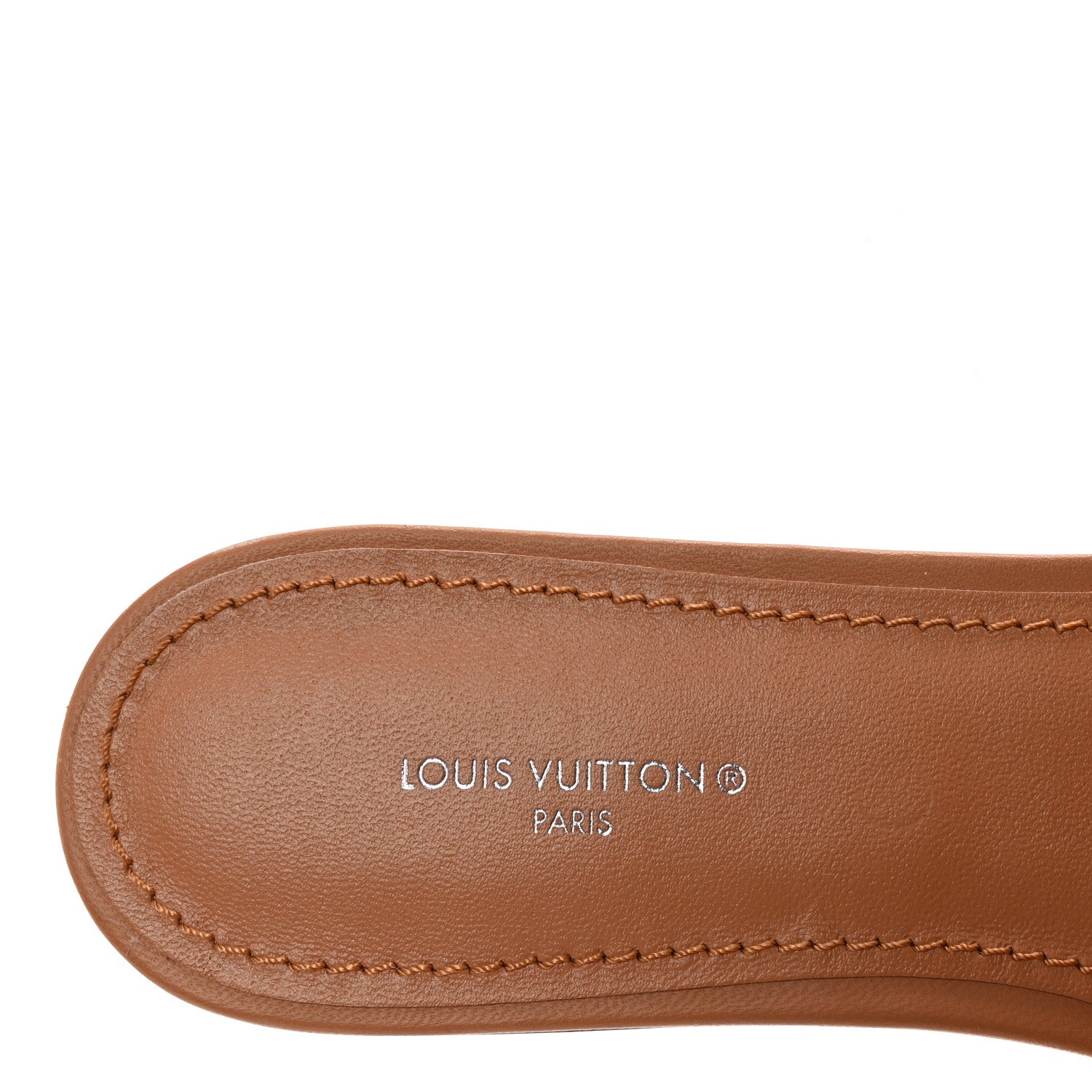 Louis Vuitton Lambskin Embossed Monogram Revival Flat Mules 38 Arizona 8 of 9