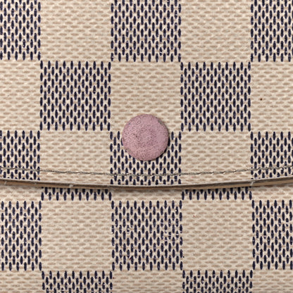 Louis Vuitton Damier Azur Emilie Wallet Rose Ballerine 14 of 20