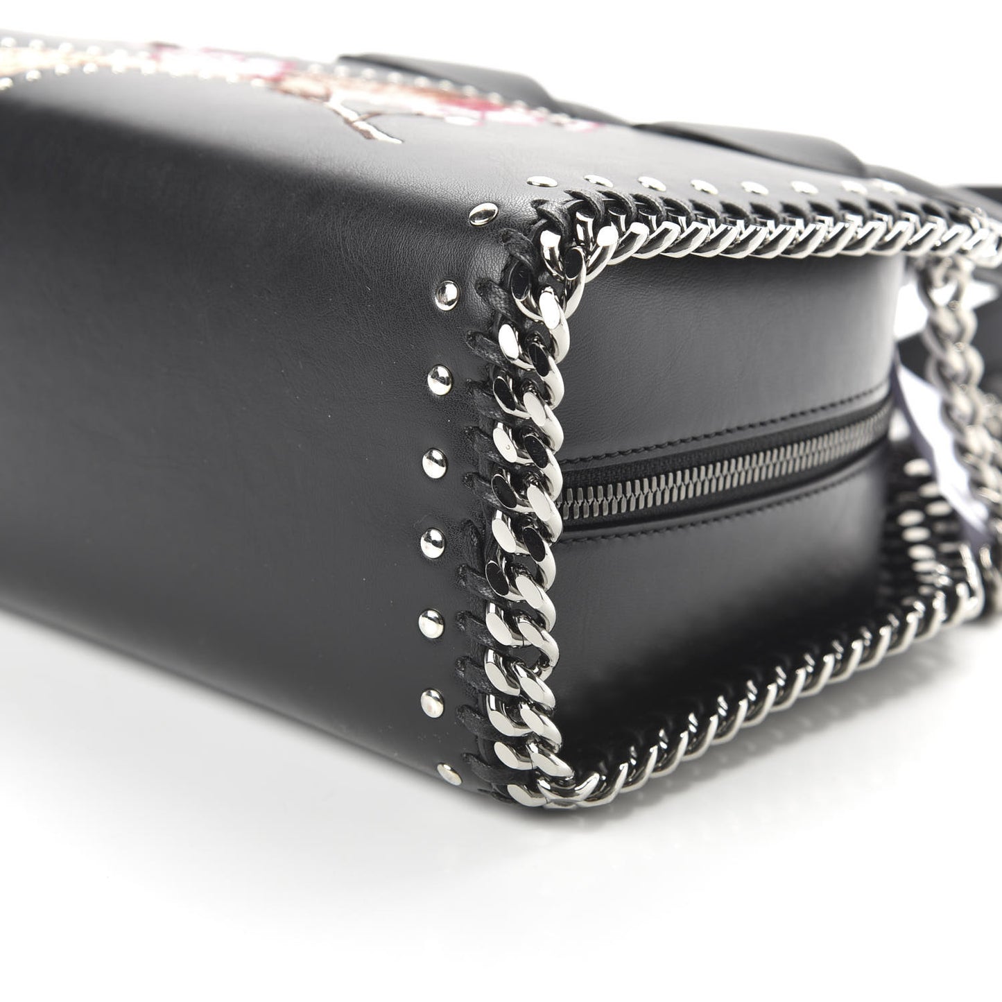 Eco Alter Nappa Mini Falabella Box Bird Top Handle Bag Black