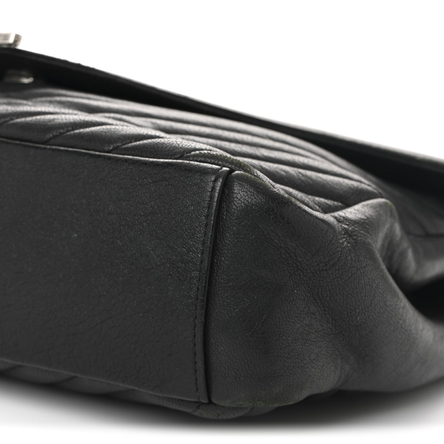 Saint Laurent Sheepskin Matelasse Chevron Monogram Large College Satchel Black 11 of 11