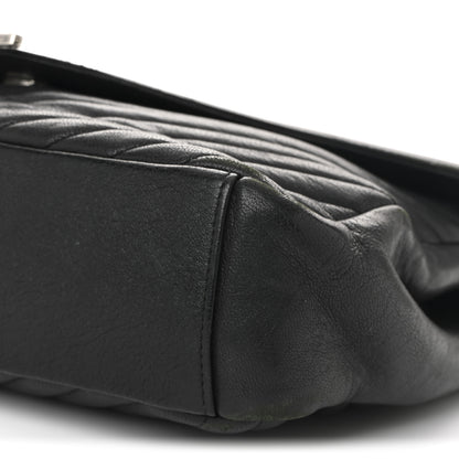Saint Laurent Sheepskin Matelasse Chevron Monogram Large College Satchel Black 11 of 11
