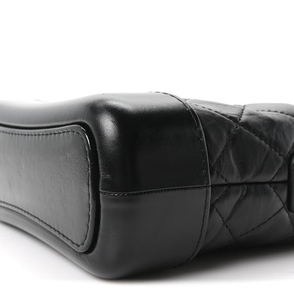 Chanel Aged Calfskin Quilted Small Gabrielle Hobo Black 10 of 10