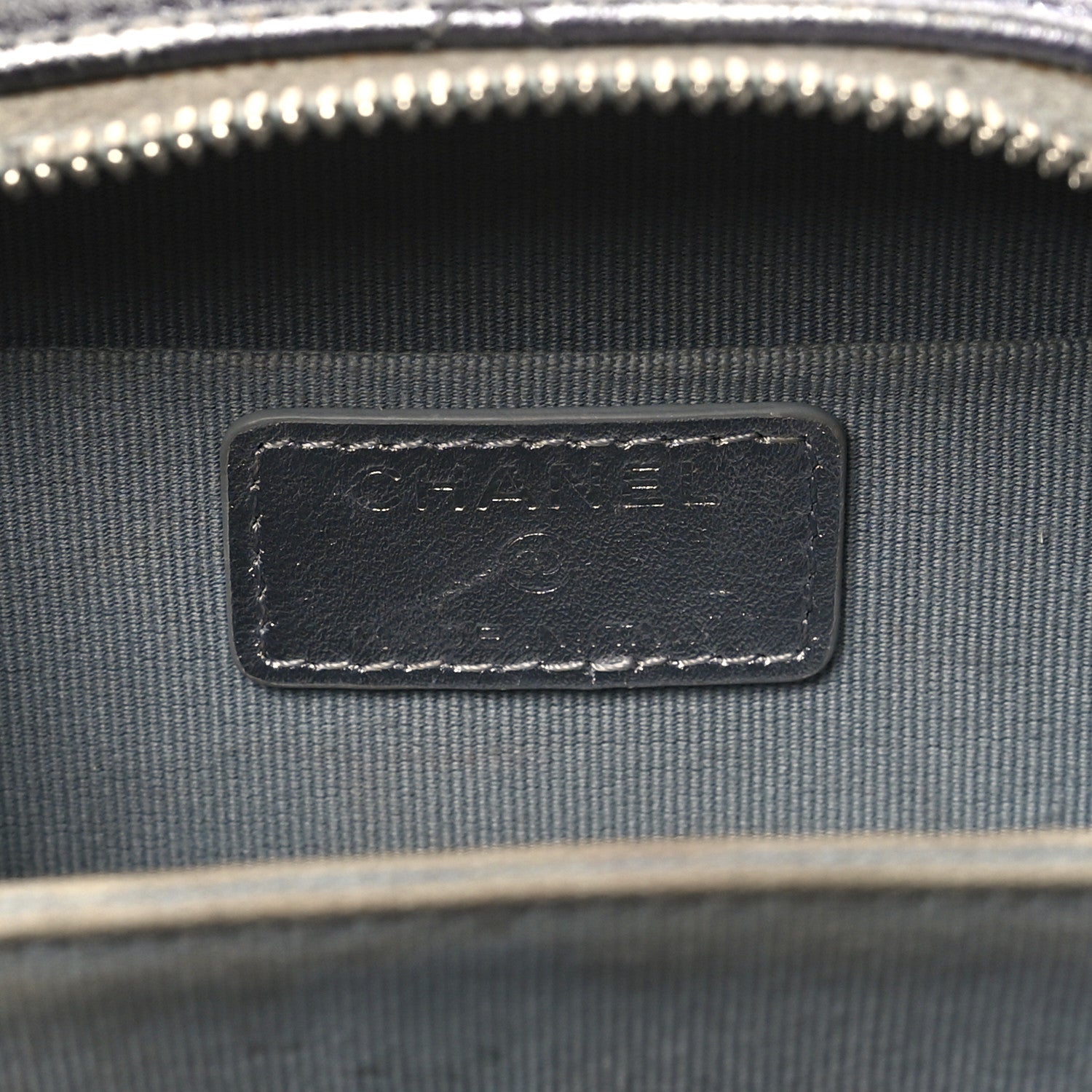 Chanel Gradient Metallic Lambskin Quilted Like A Wallet Clutch With Chain Silver Purple 6 of 13