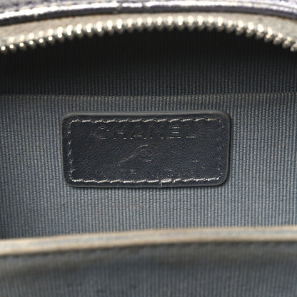 Chanel Gradient Metallic Lambskin Quilted Like A Wallet Clutch With Chain Silver Purple 6 of 13