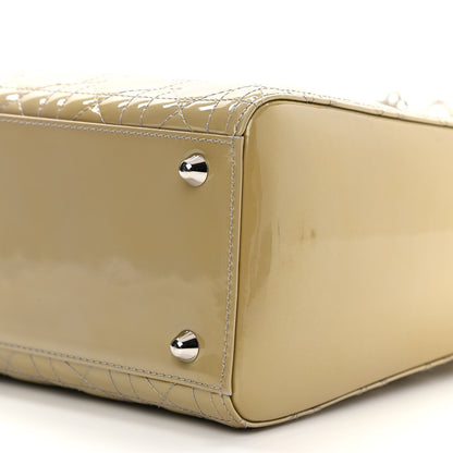 Christian Dior Patent Cannage Large Lady Dior Beige 9 of 11