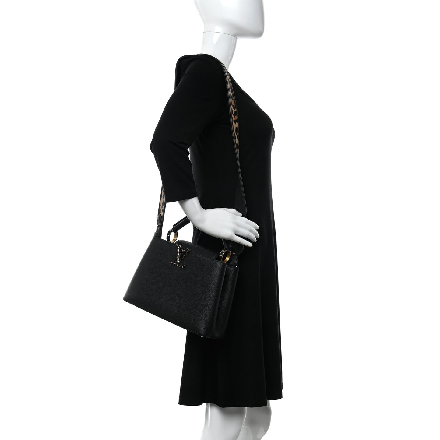 Taurillon Capucines Leopard BB Black
