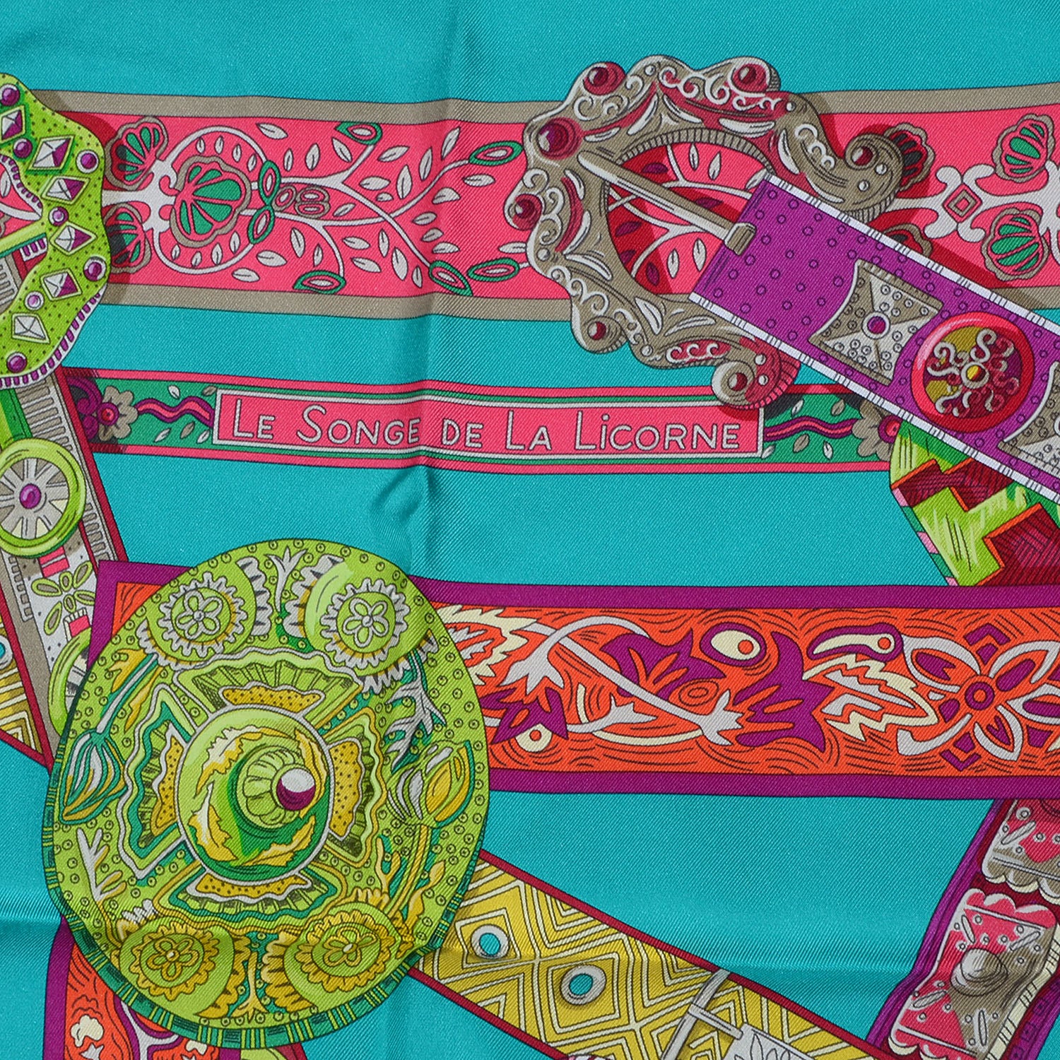 Hermes Silk Le Songe de La Licorne Scarf 90 3 of 5