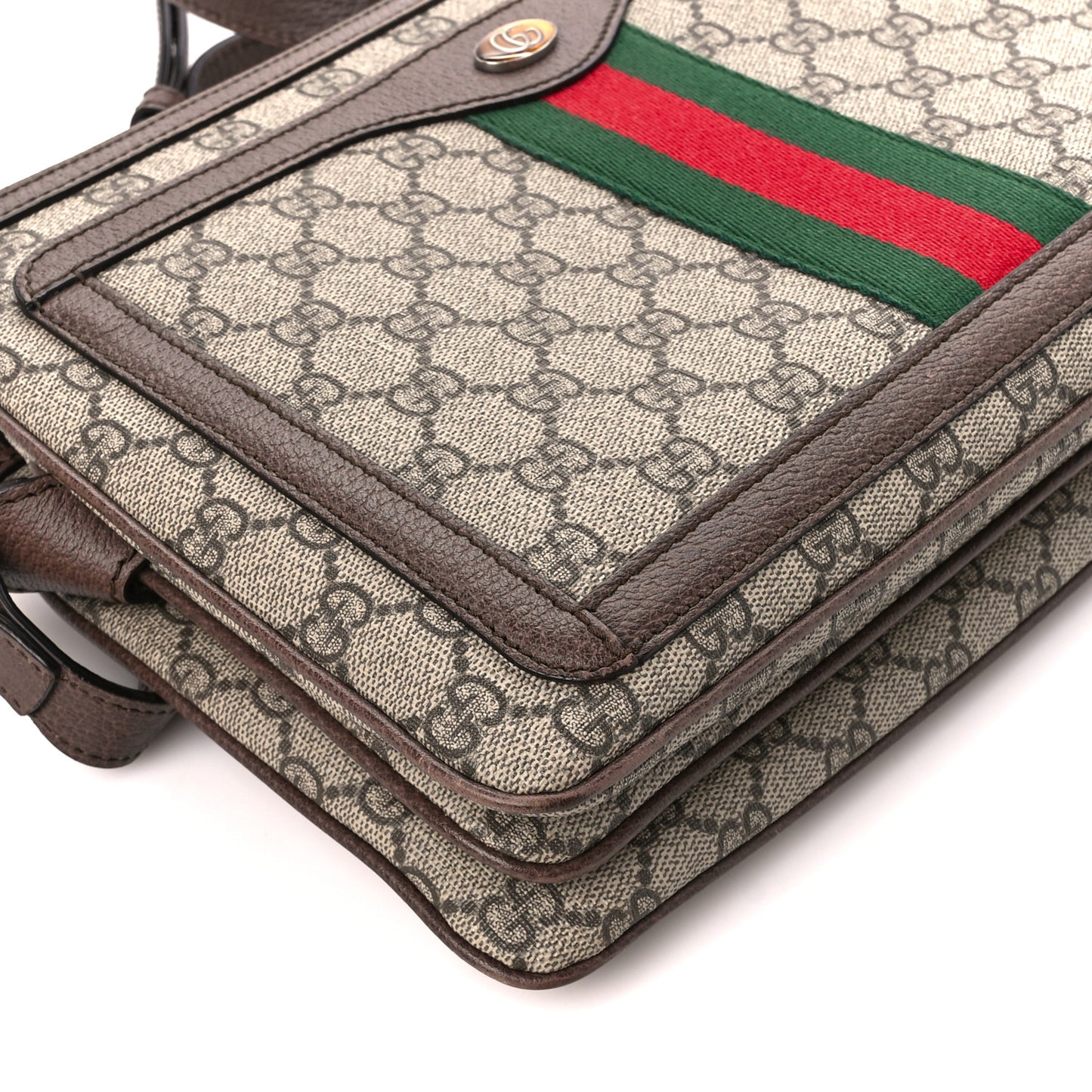 GG Supreme Monogram Web Medium Ophidia Shoulder Bag Beige New Acero