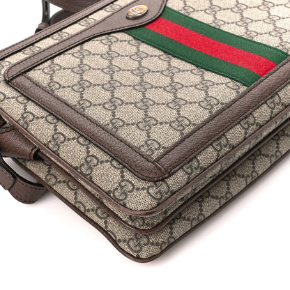 Gucci GG Supreme Monogram Web Medium Ophidia Shoulder Bag Beige New Acero 10 of 12