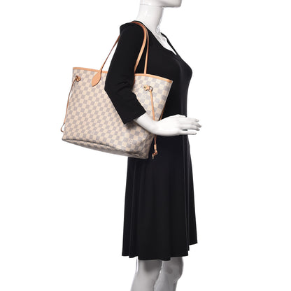 Louis Vuitton Damier Azur Neo Neverfull MM Rose Ballerine 2 of 10