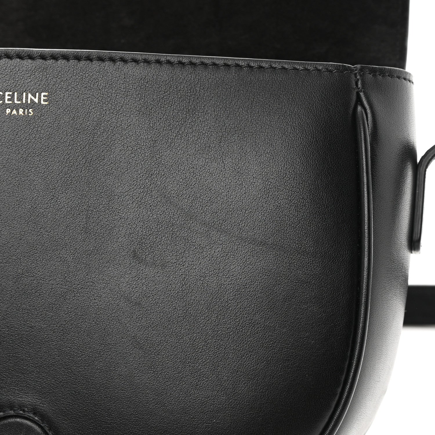 Celine Smooth Calfskin Cuir Triomphe Folco Crossbody Bag Black 16 of 17