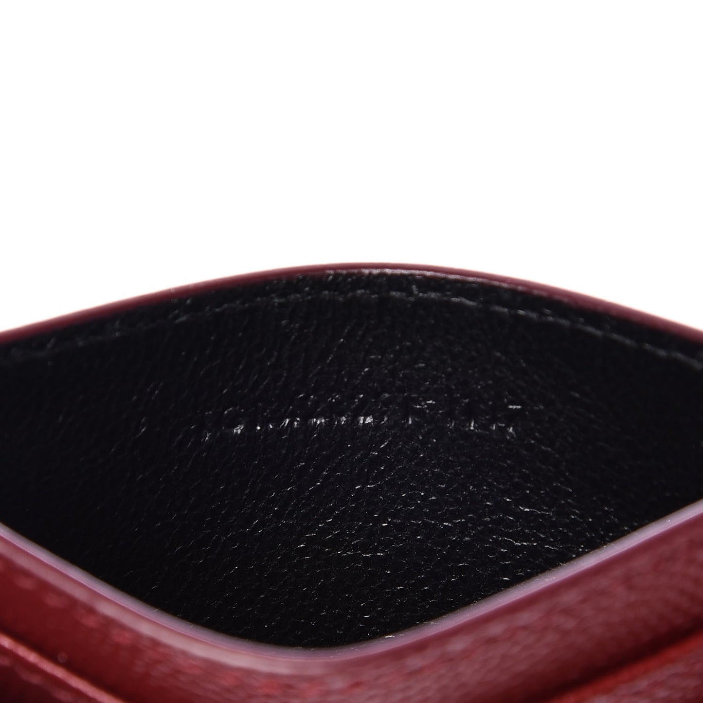 Grain De Poudre Matelasse Chevron Monogram Credit Card Case Palissandre