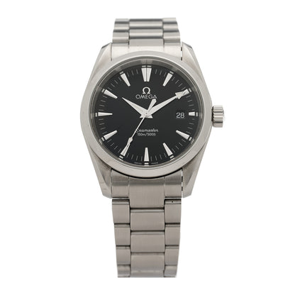 Omega Stainless Steel 36mm Seamaster Aqua Terra Quartz Watch Black 2518.50 1 of 4