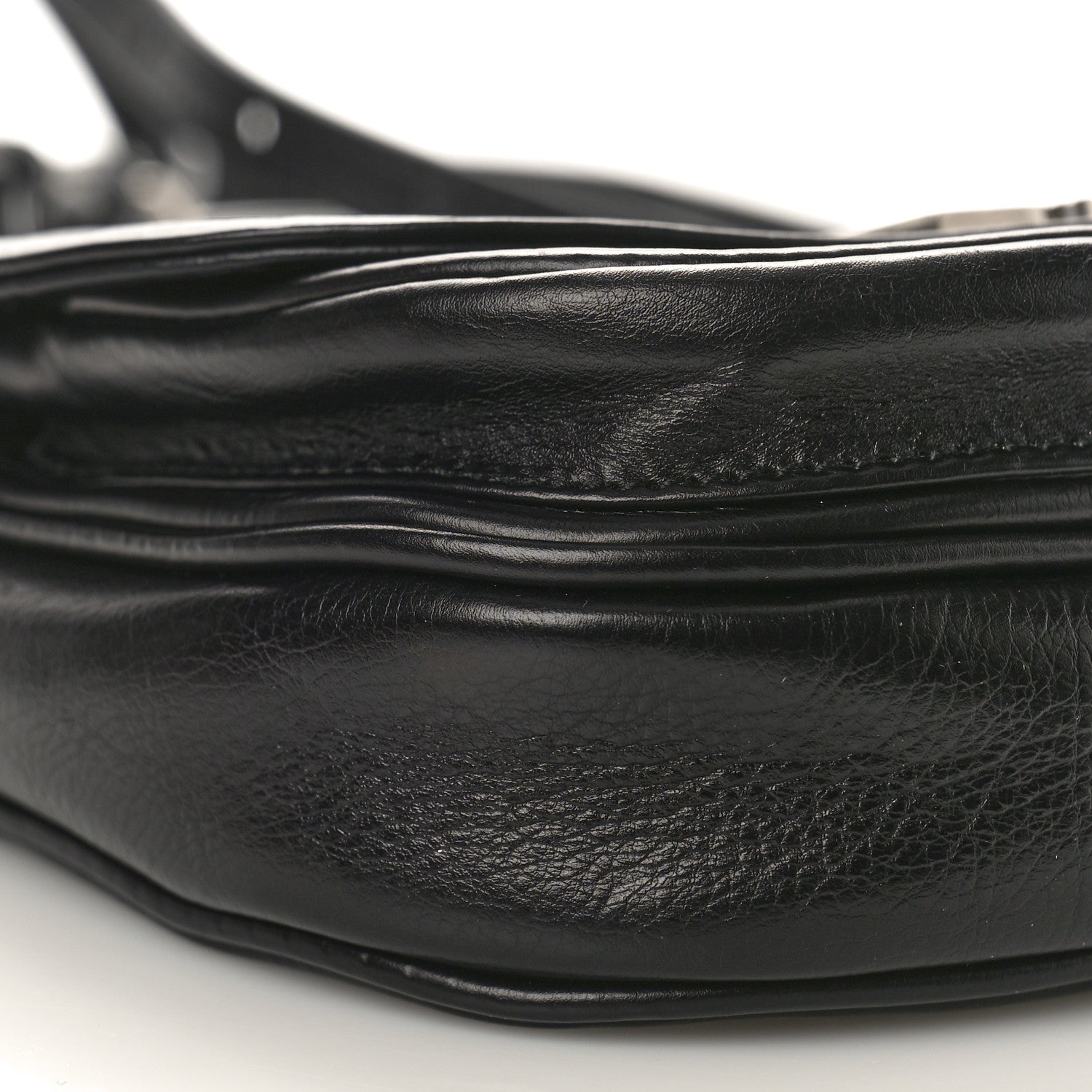 Balenciaga Calfskin Soft B Round Crossbody Bag XS Black 8 of 9