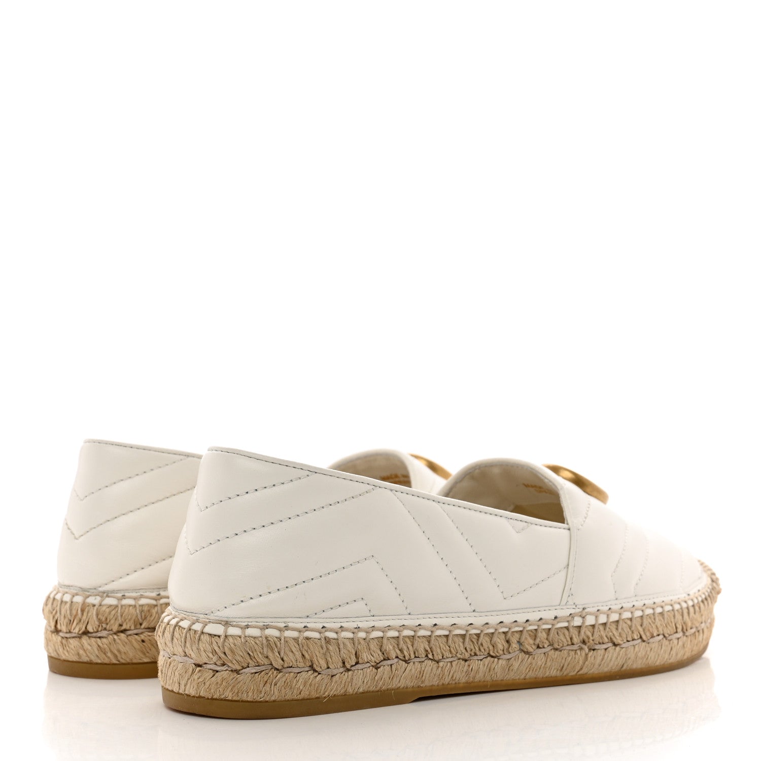 Gucci Nappa Matelasse GG Marmont Espadrilles 38 Great White 4 of 9