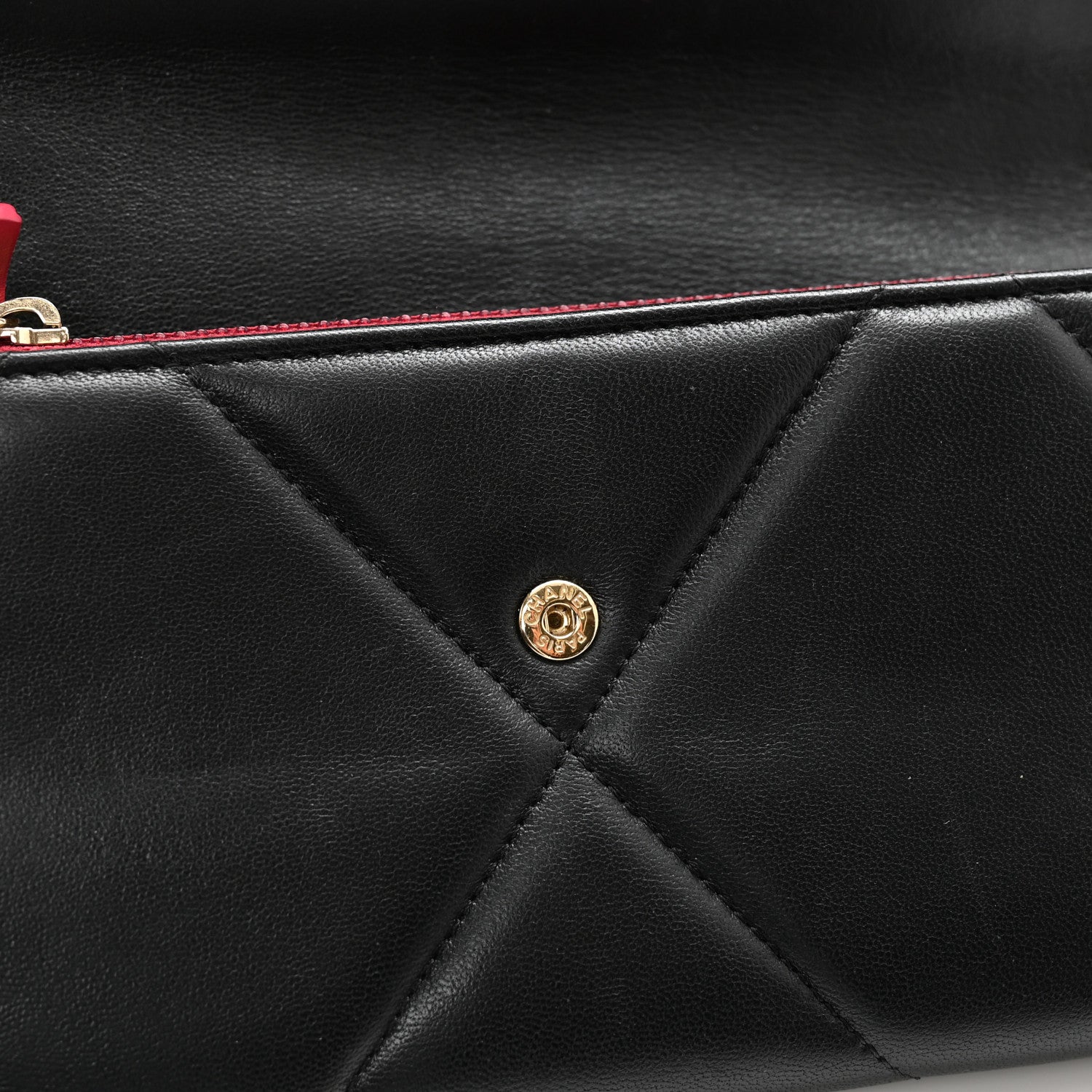 Chanel Lambskin Quilted Chanel 19 Flap Wallet Black 9 of 10