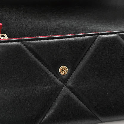 Chanel Lambskin Quilted Chanel 19 Flap Wallet Black 9 of 10