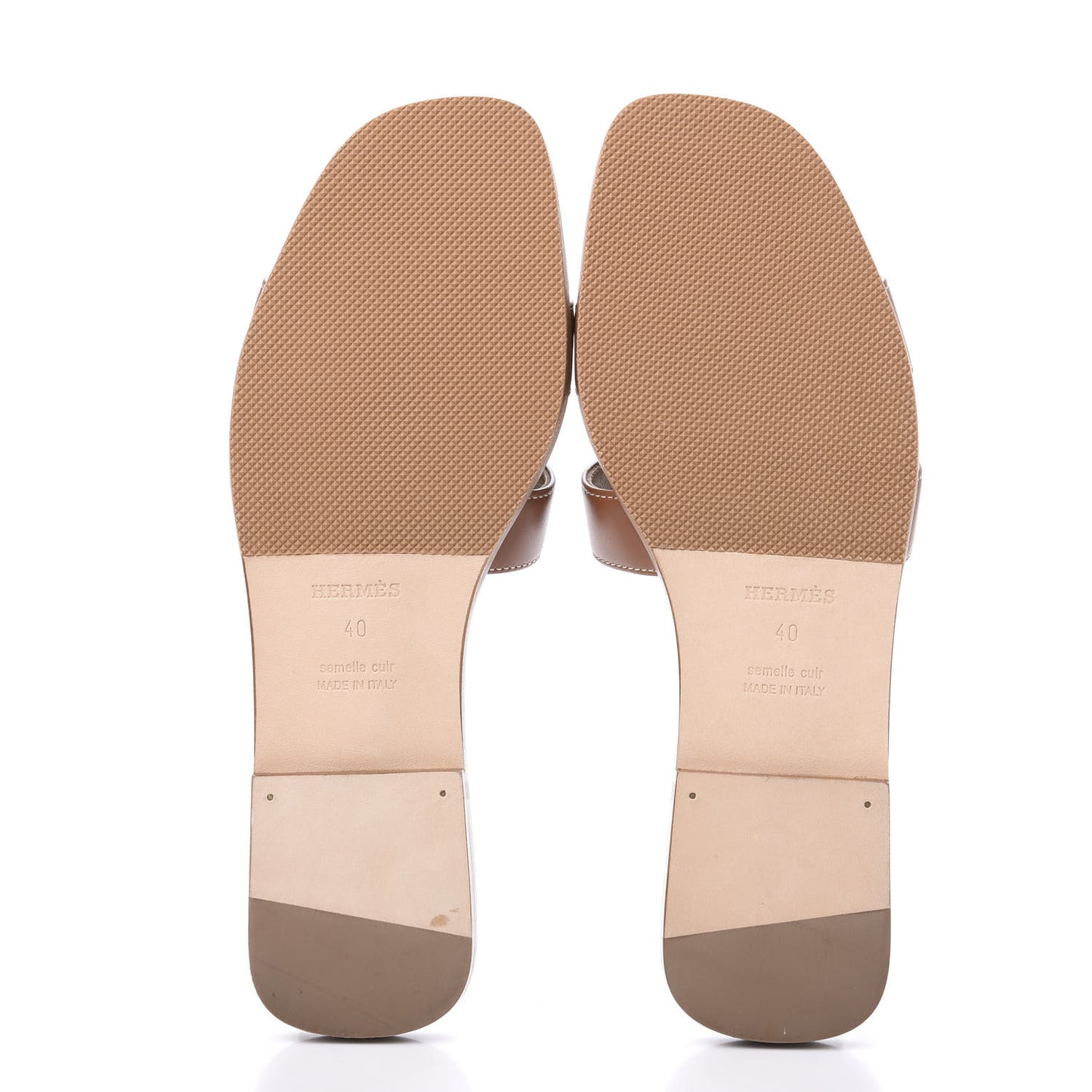 Box Calfskin Oran Sandals 40 Gold