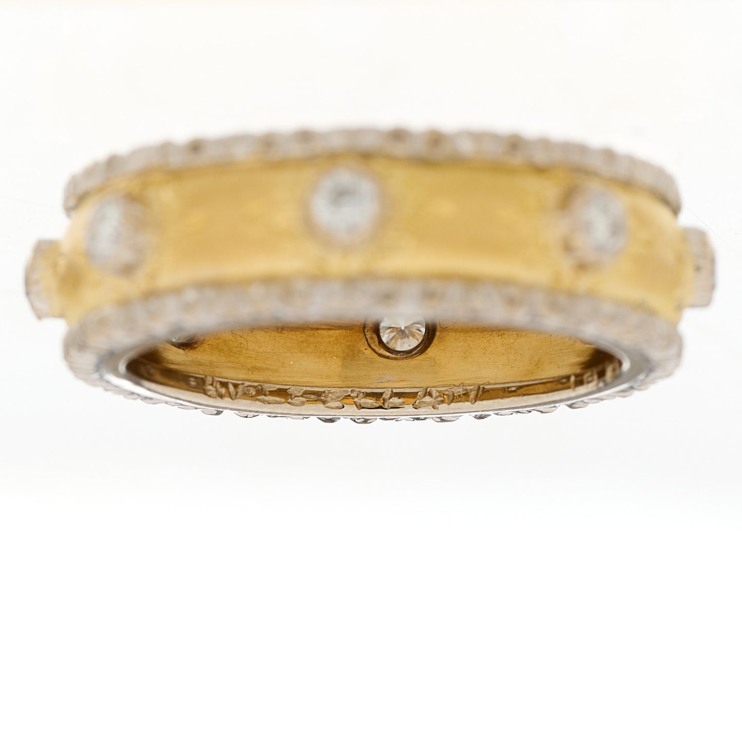 18K Yellow White Gold Diamond Macri Capri Eternelle Ring 49 5