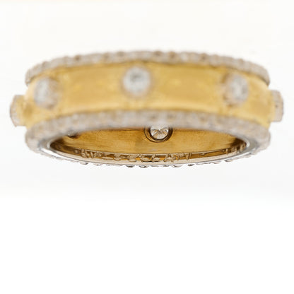 Buccellati 18K Yellow White Gold Diamond Macri Capri Eternelle Ring 49 5 6 of 6
