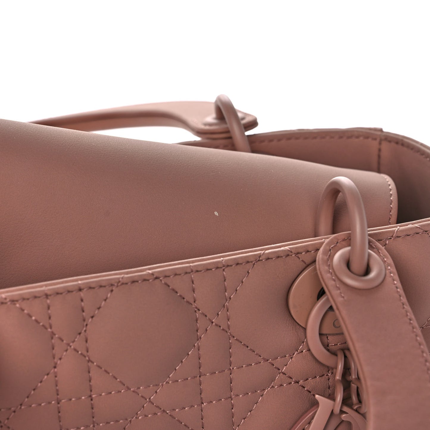 Ultra Matte Calfskin Cannage Medium Lady Dior Beige
