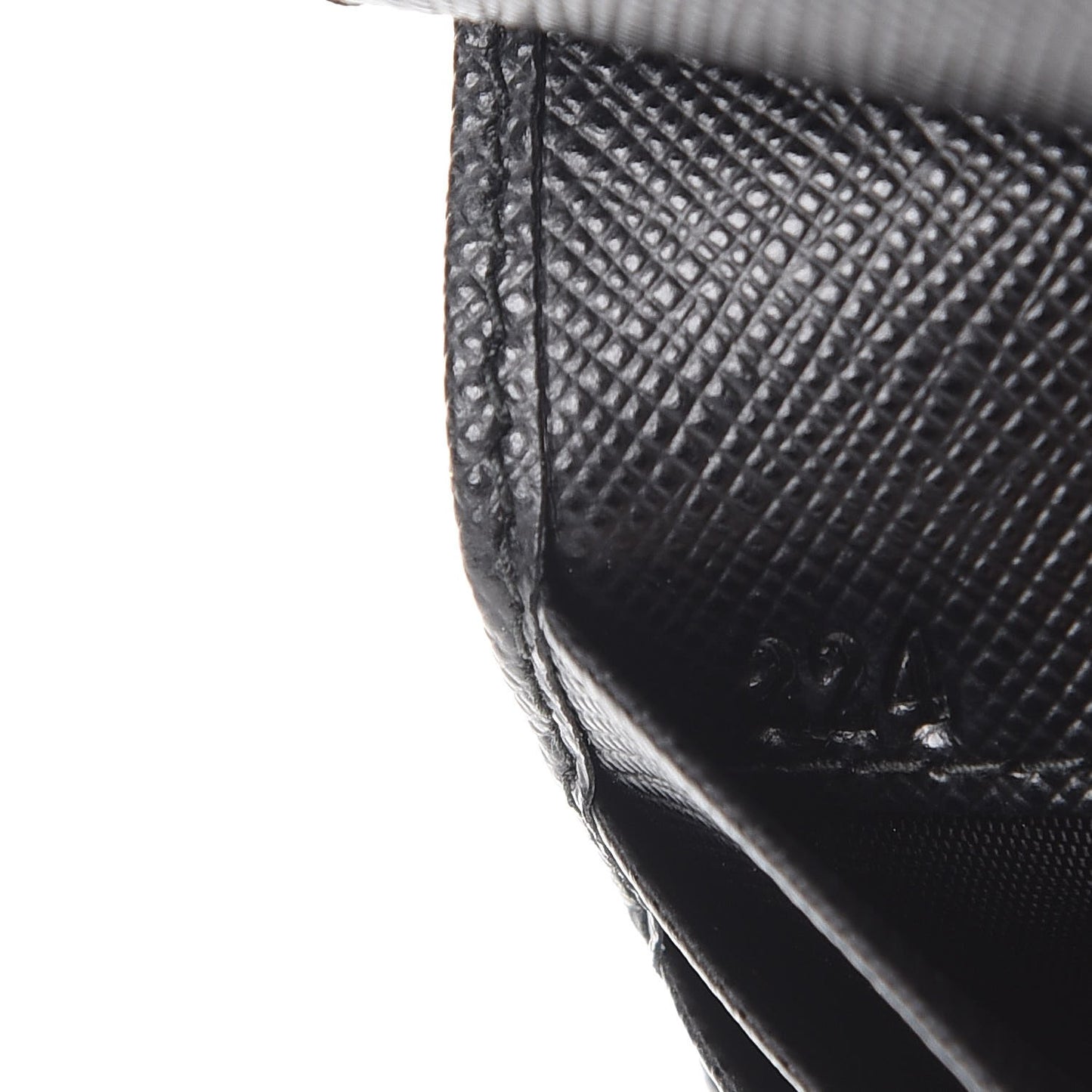Saffiano Metal Bi-Fold Compact Wallet Black