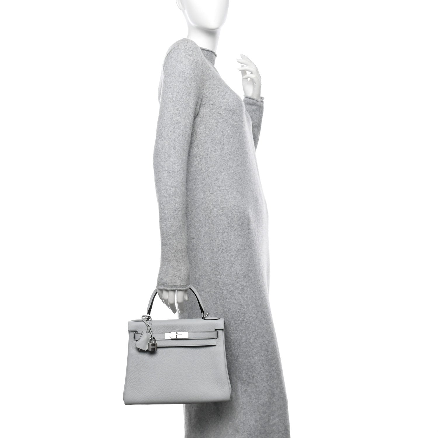 Hermes Togo Kelly Retourne 28 Gris Pale 2 of 10