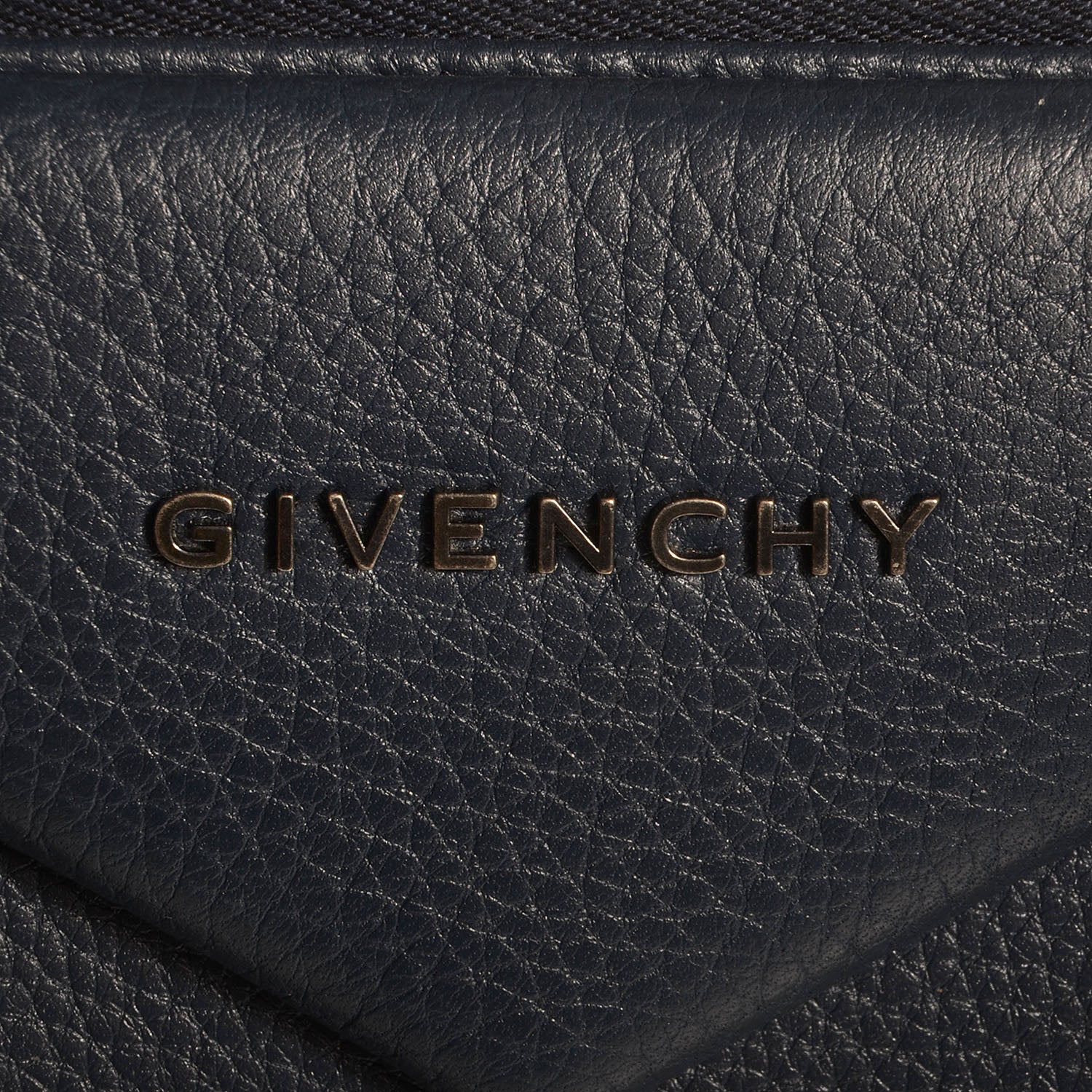 Givenchy Pebbled Calfskin Medium Animation Antigona Deep Blue 6 of 9